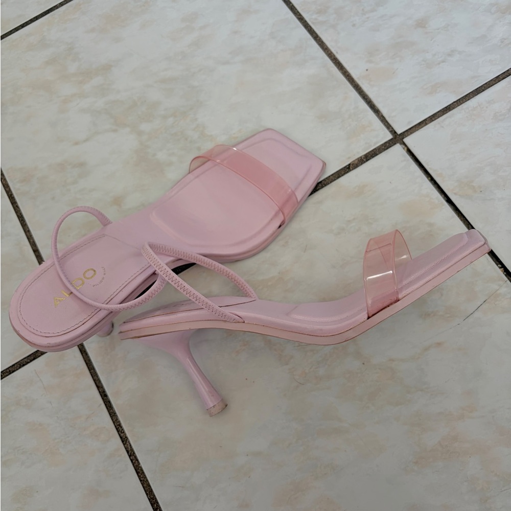 Aldo Light Pink Strappy Heels